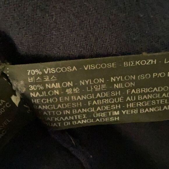 Zara Small Navy Cardigan Open Front Flyaway Sweater - Picture 9 of 9